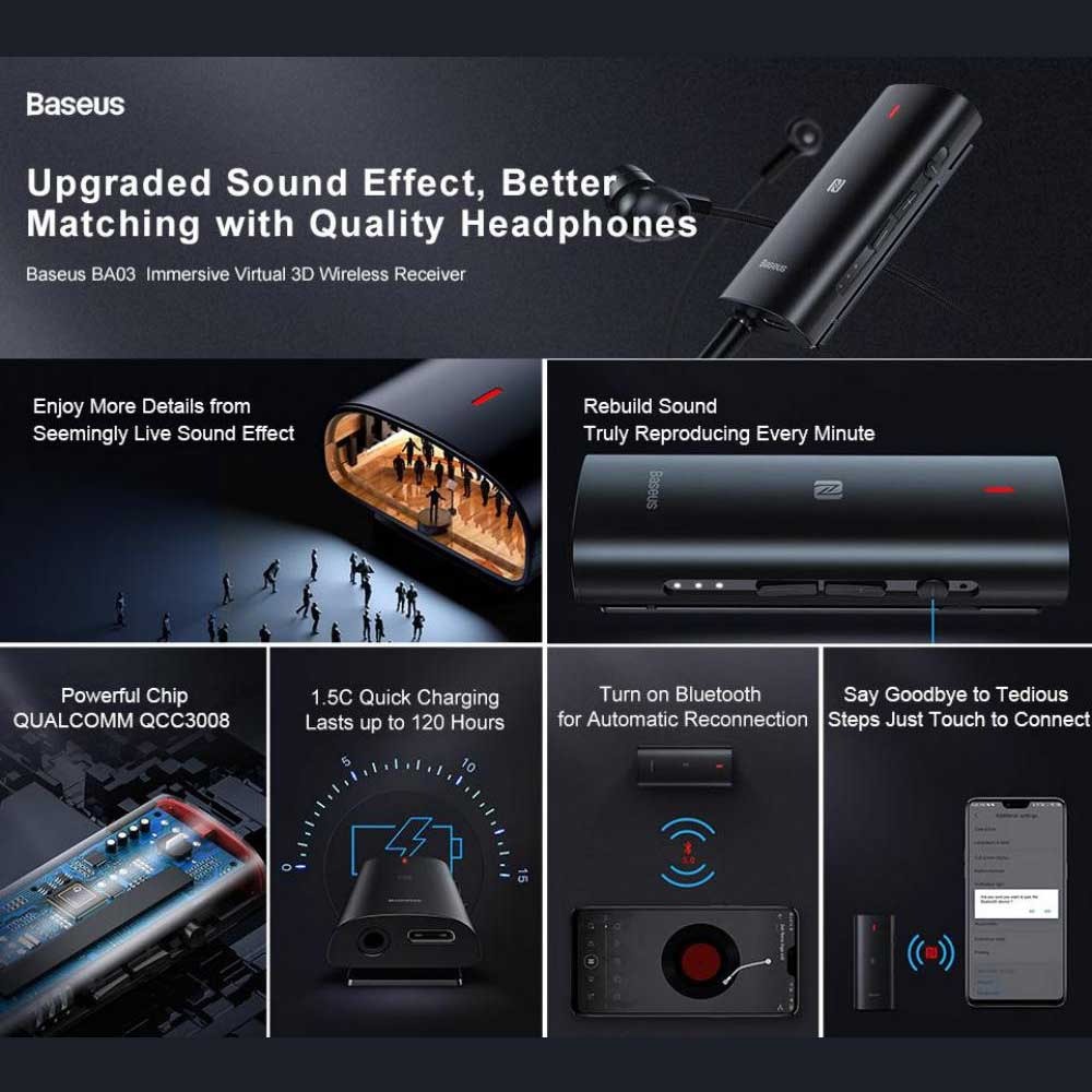 Baseus BA03 Immersive Virtual 3D Bluetooth Receiver