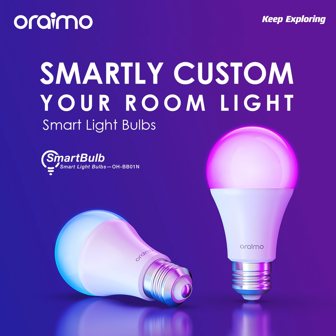 Oraimo SmartBulb Colors Light Bulbs with APP control (2pcs)