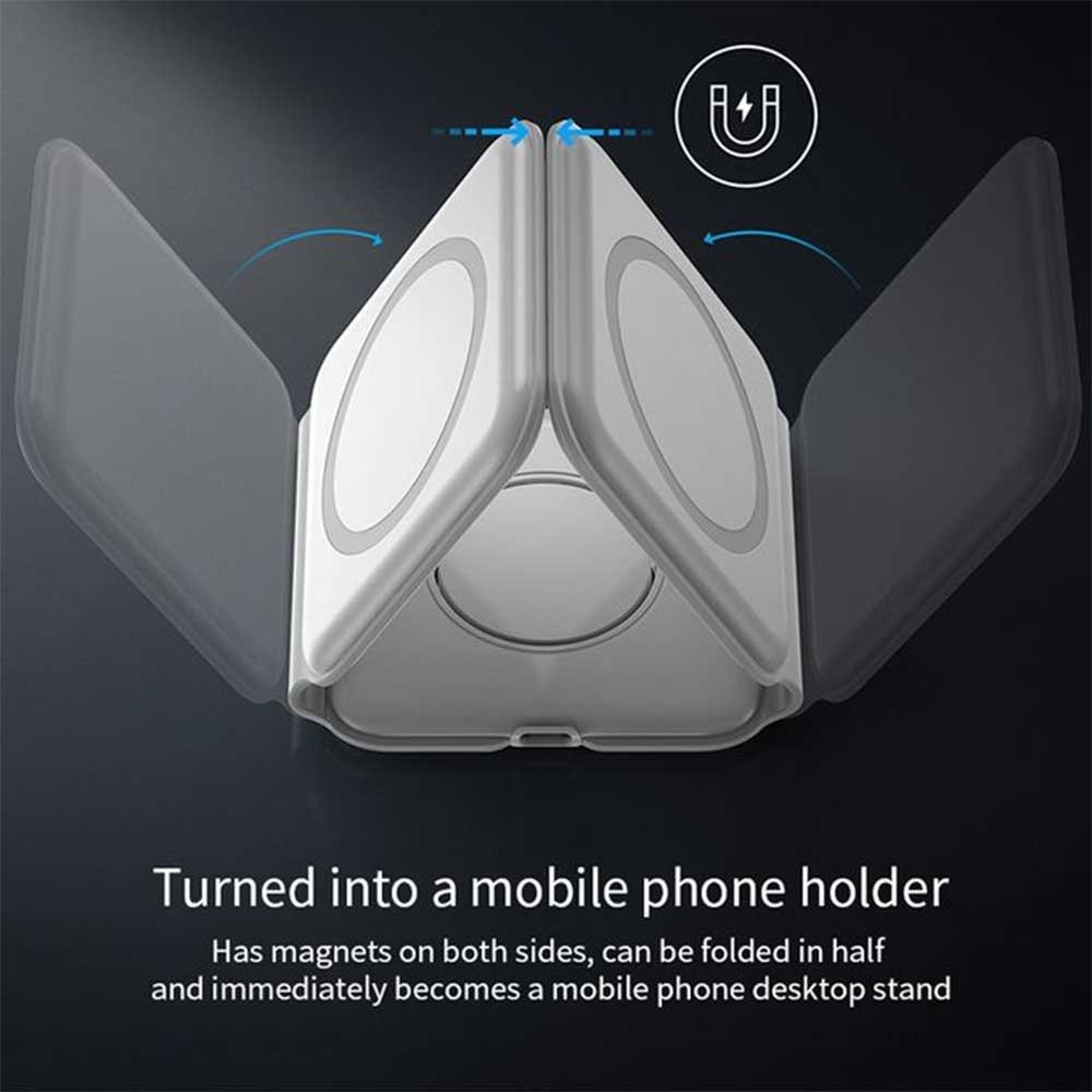 WiWU M6 Power Air 3 in 1 Folding Magnetic Wireless Charger