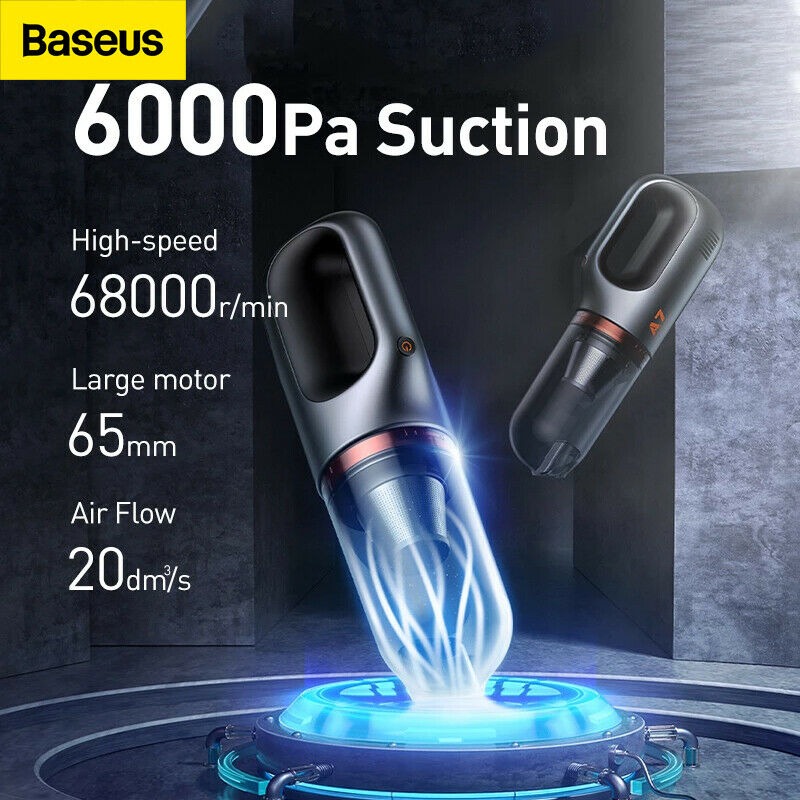 Baseus A7 6000Pa Powerful Suction Cordless Car Vacuum Cleaner