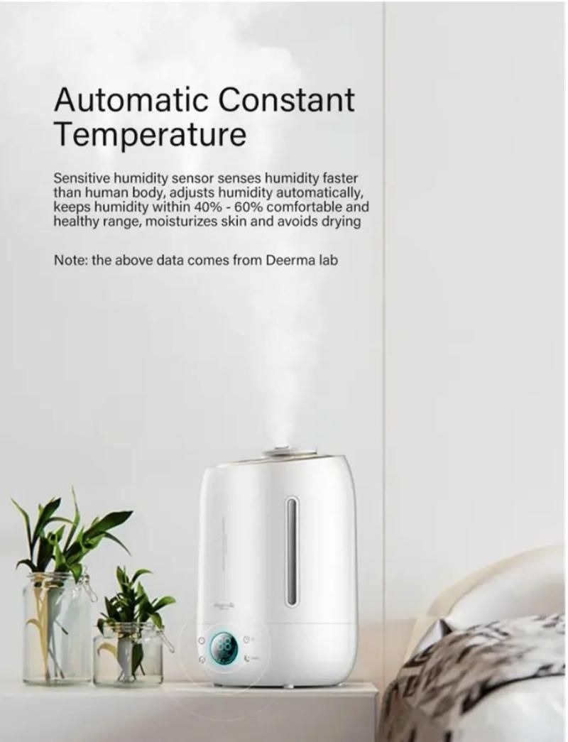 Xiaomi Deerma Led Screen Air Humidifier Aroma Diffuser Oil Ultrasonic Fog 5L (Upgraded Version)