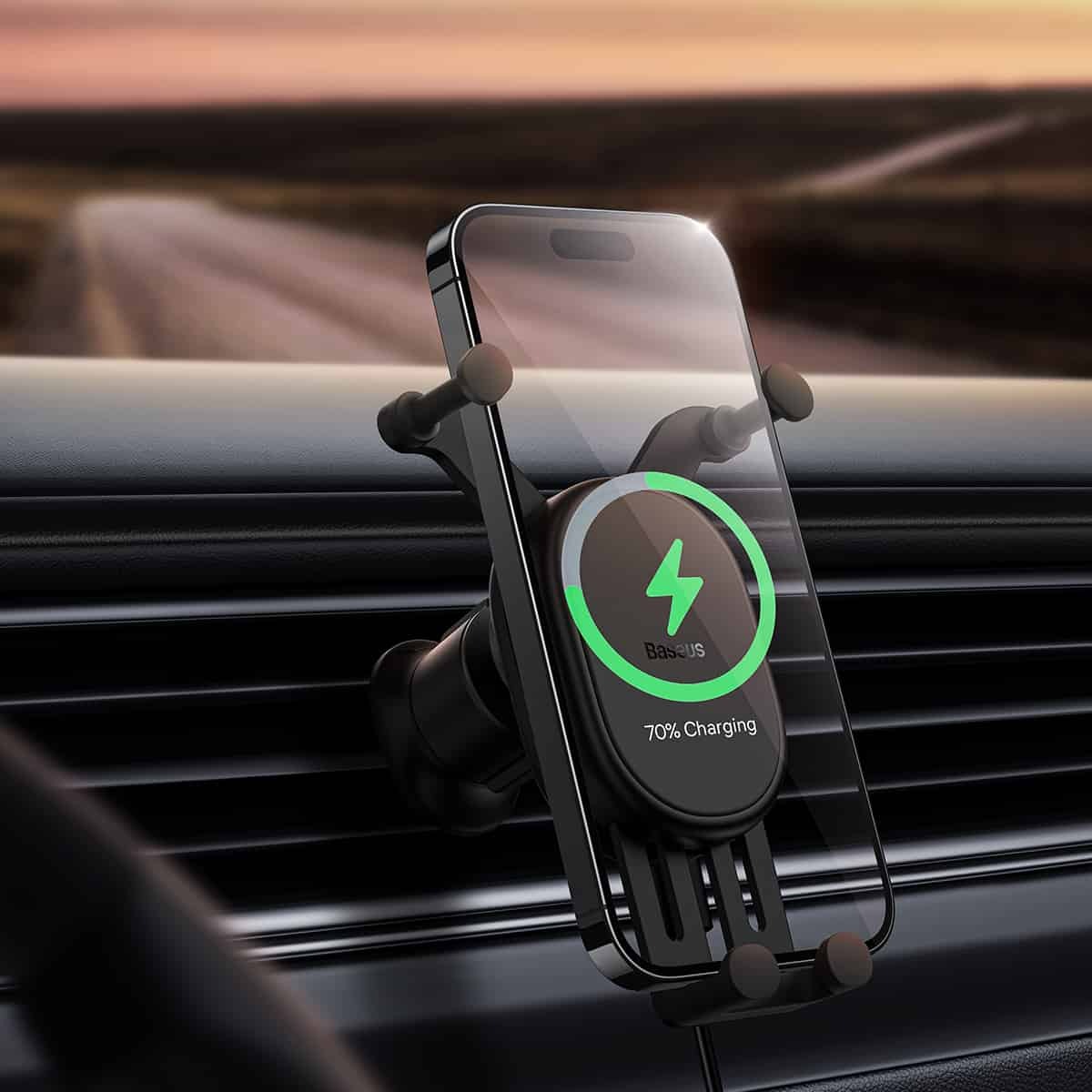 Baseus Stable Gravitational Wireless Charging Car Mount Pro 15W (Air Outlet Version)