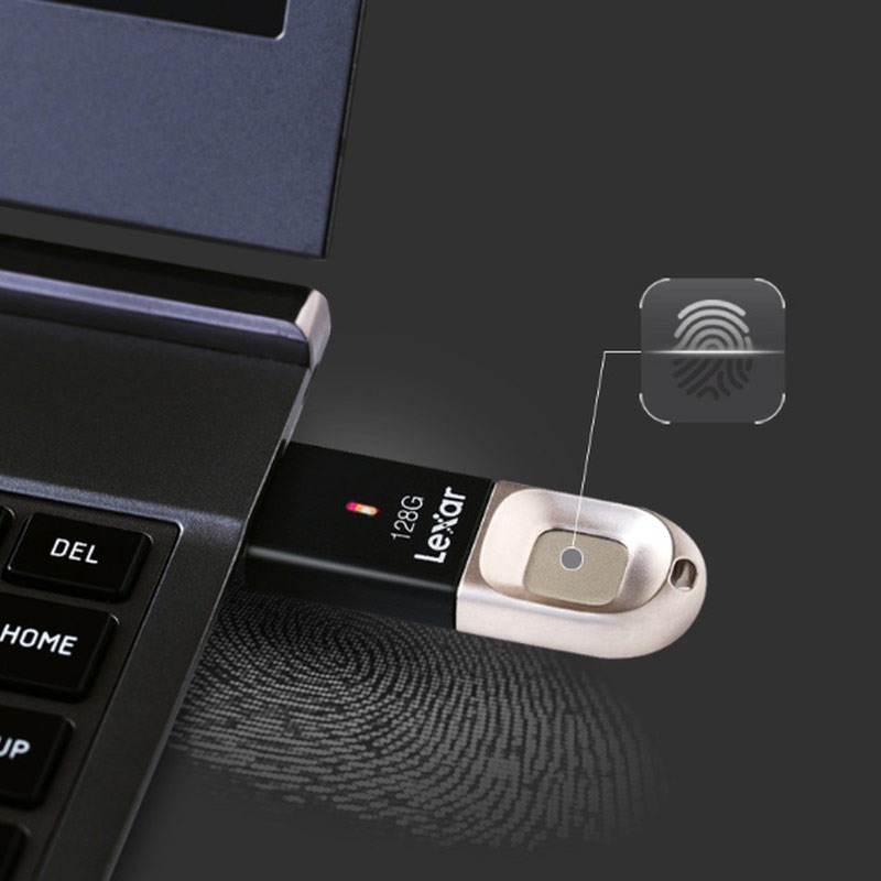 Lexar JumpDrive Fingerprint F35 USB 3.0 Pen Drive 64GB / 128GB