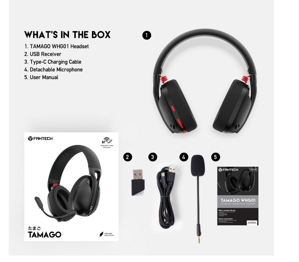 Fantech Tamago WHG01 Bluetooth Gaming Headphone 