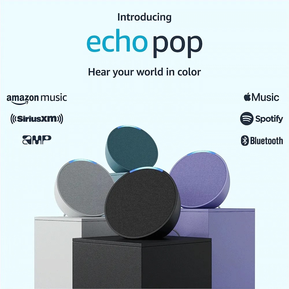 Amazon Echo Pop – Smart Speaker with Alexa (1st Gen -2023)