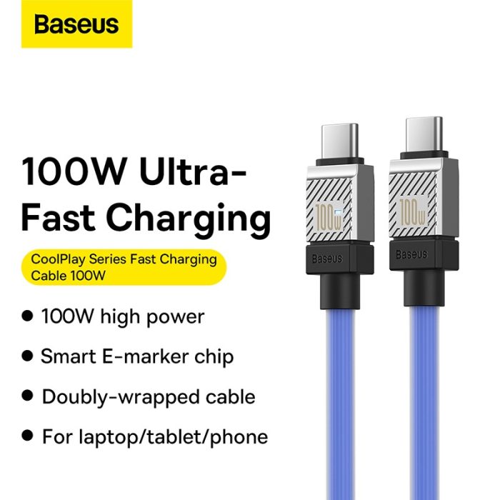 Baseus Cool Play Series 100W USB-C to USB-C Fast Charging Data Cable