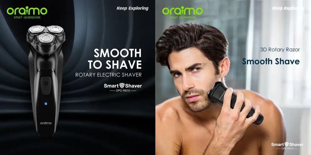 Oraimo RS10 Smart Rotary Electric Shaver with Pop-up Trimmer