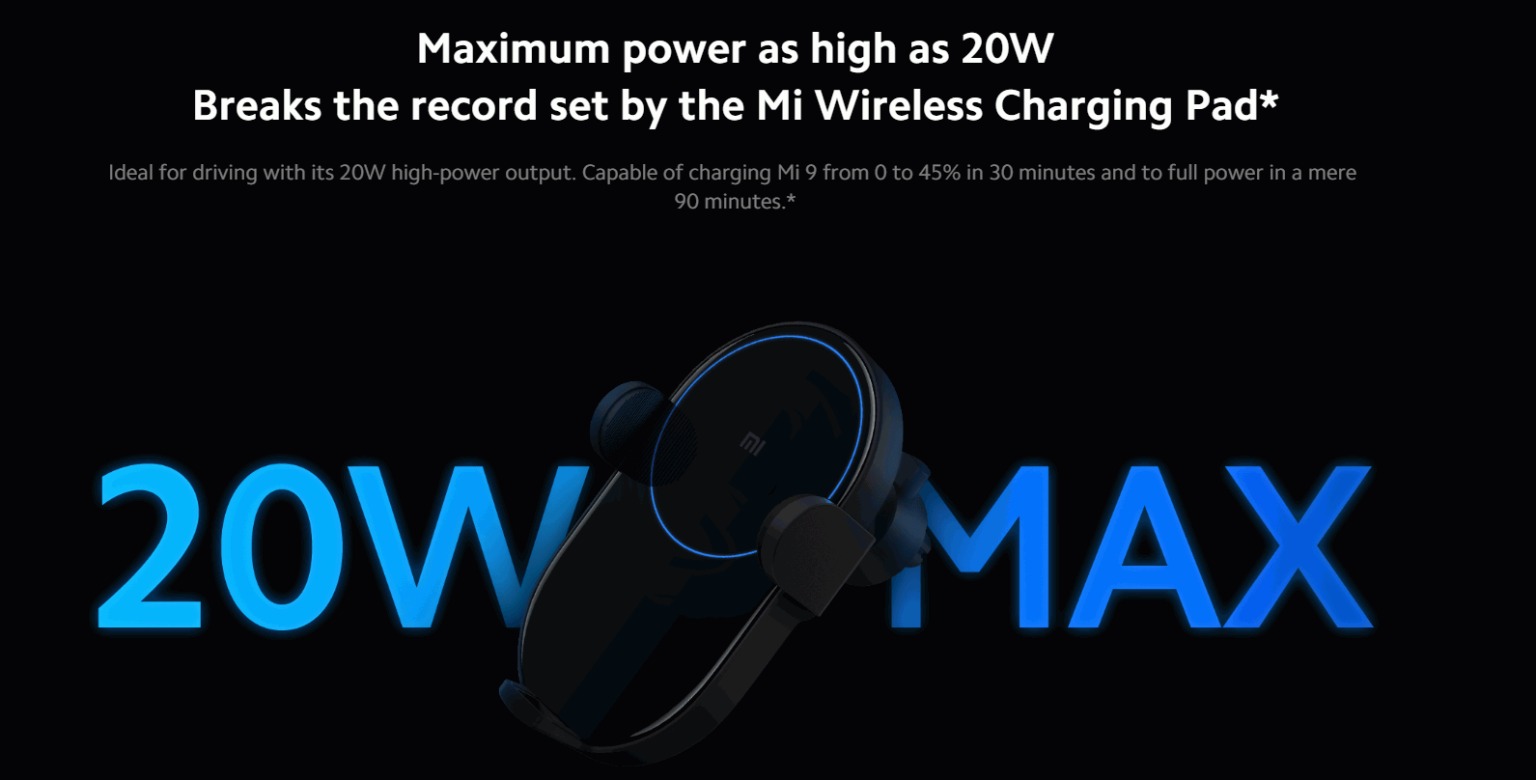 Xiaomi Mi 20W Wireless Car Charger