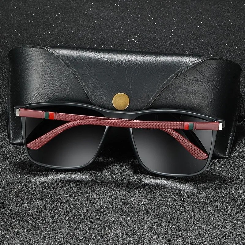 UV400 Polarized Sunglasses Luxury Square Vintage For Men