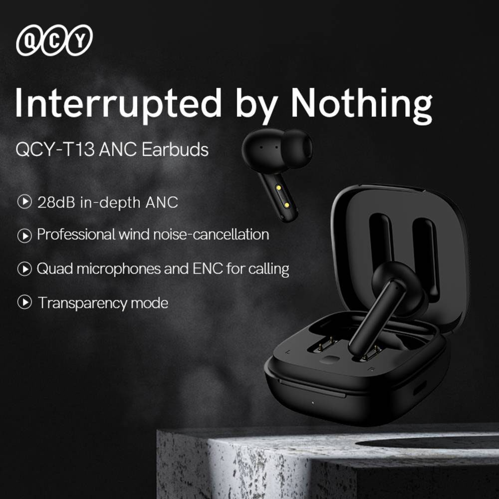QCY T13 ANC TWS Earbuds (6Months Warranty)