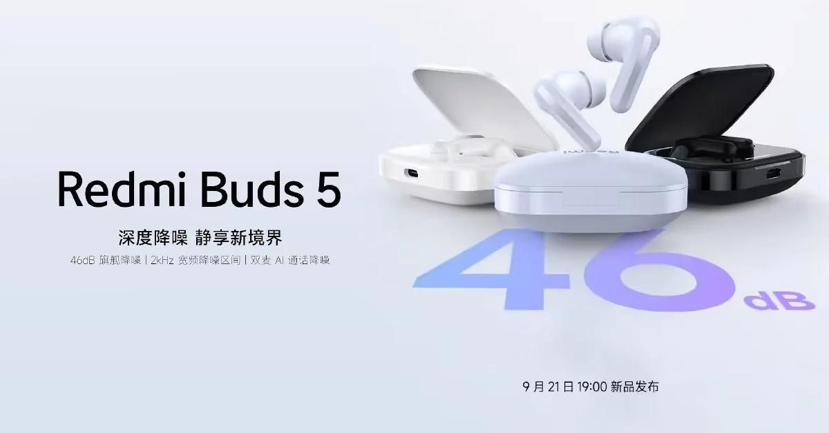 Xiaomi Redmi Buds 5 46dB ANC Earbuds