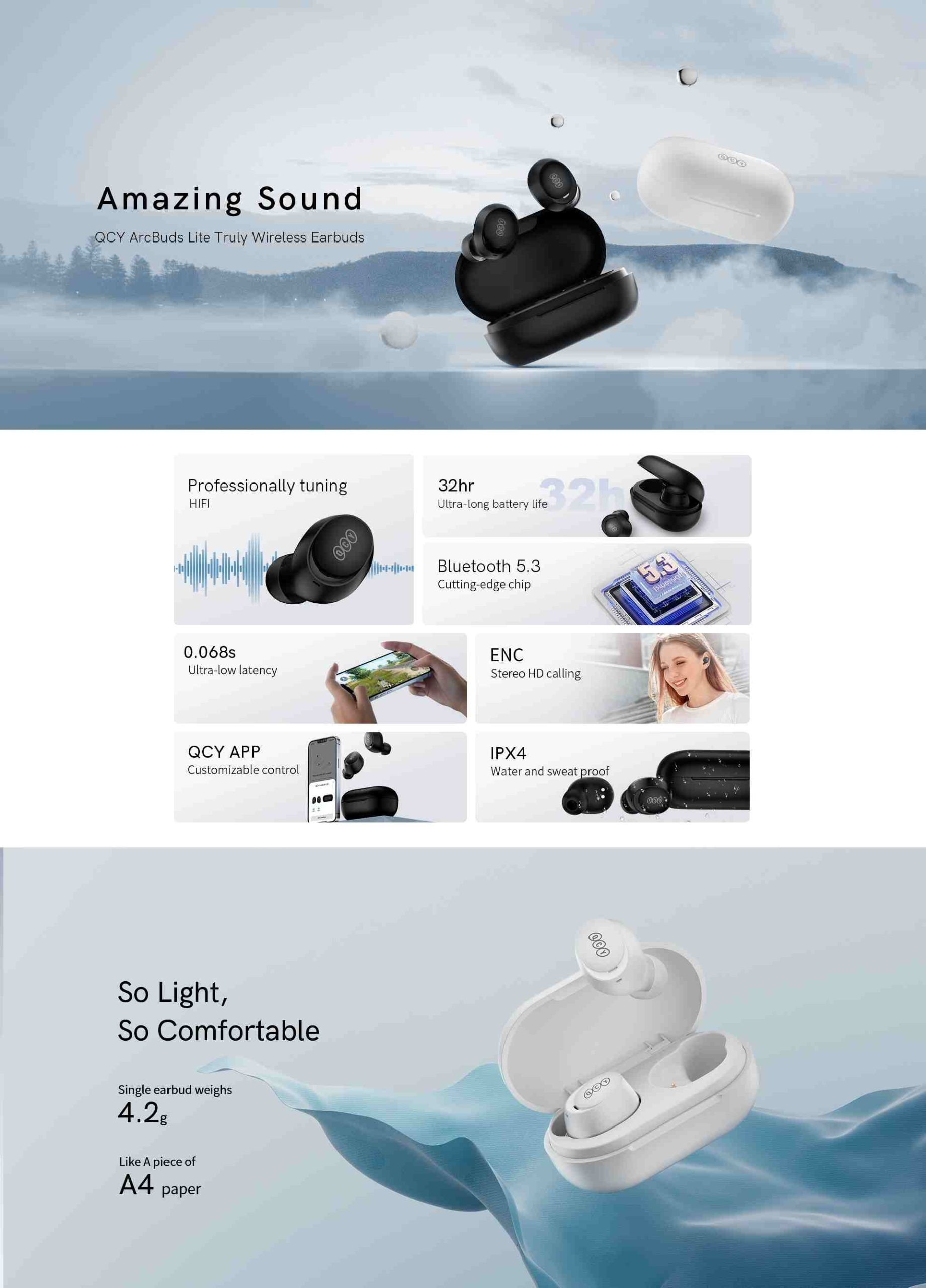 Qcy ArcBuds Lite (T27) Earbuds