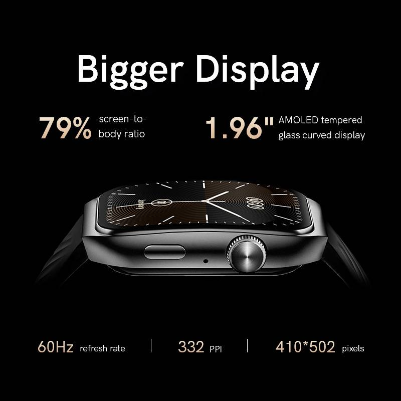 QCY GS2 Smart Watch Curved 60HZ Amoled Display