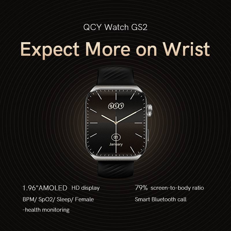 QCY GS2 Smart Watch Curved 60HZ Amoled Display