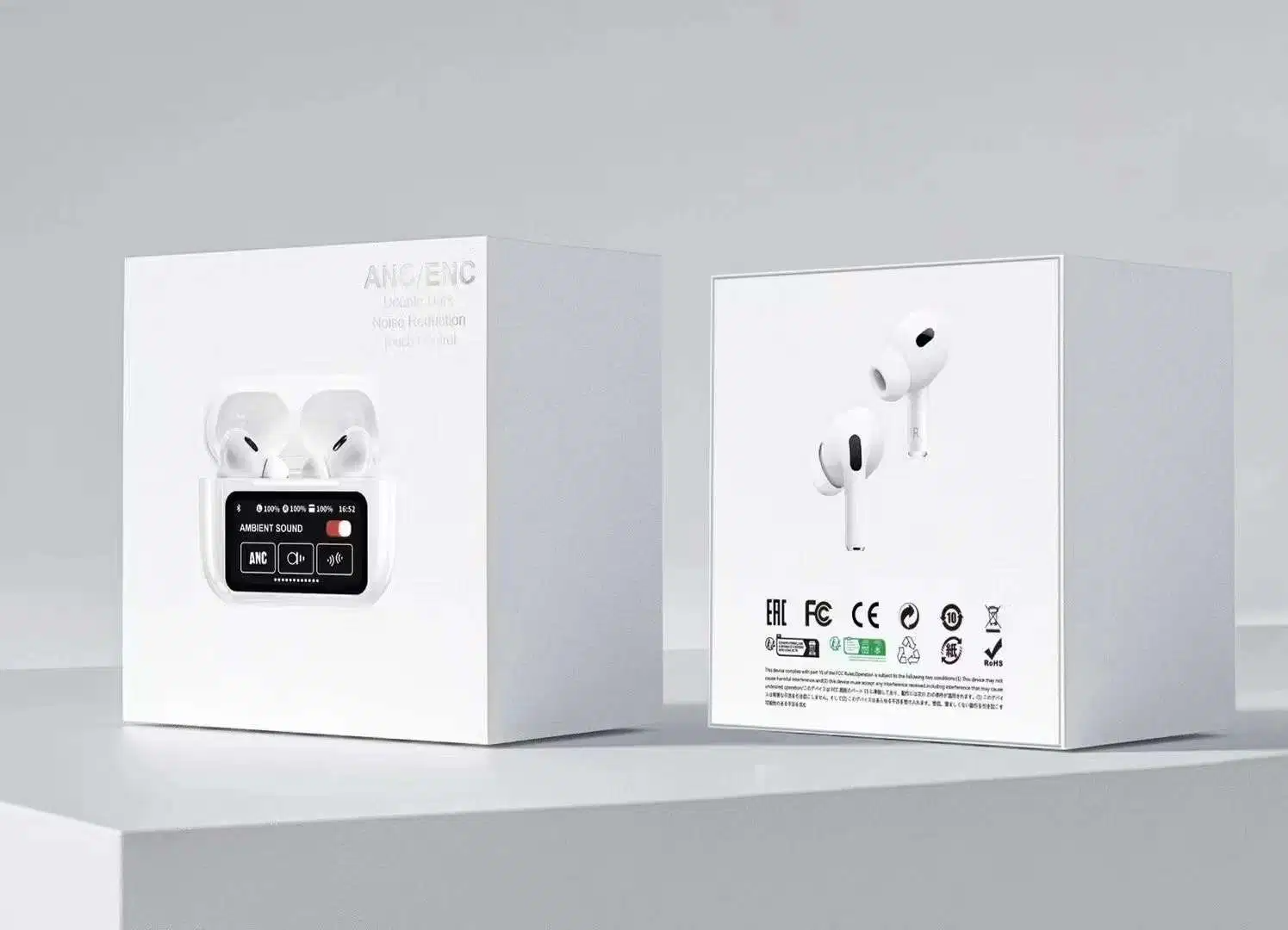 A9 Pro ANC Earbuds Touch Screen Display