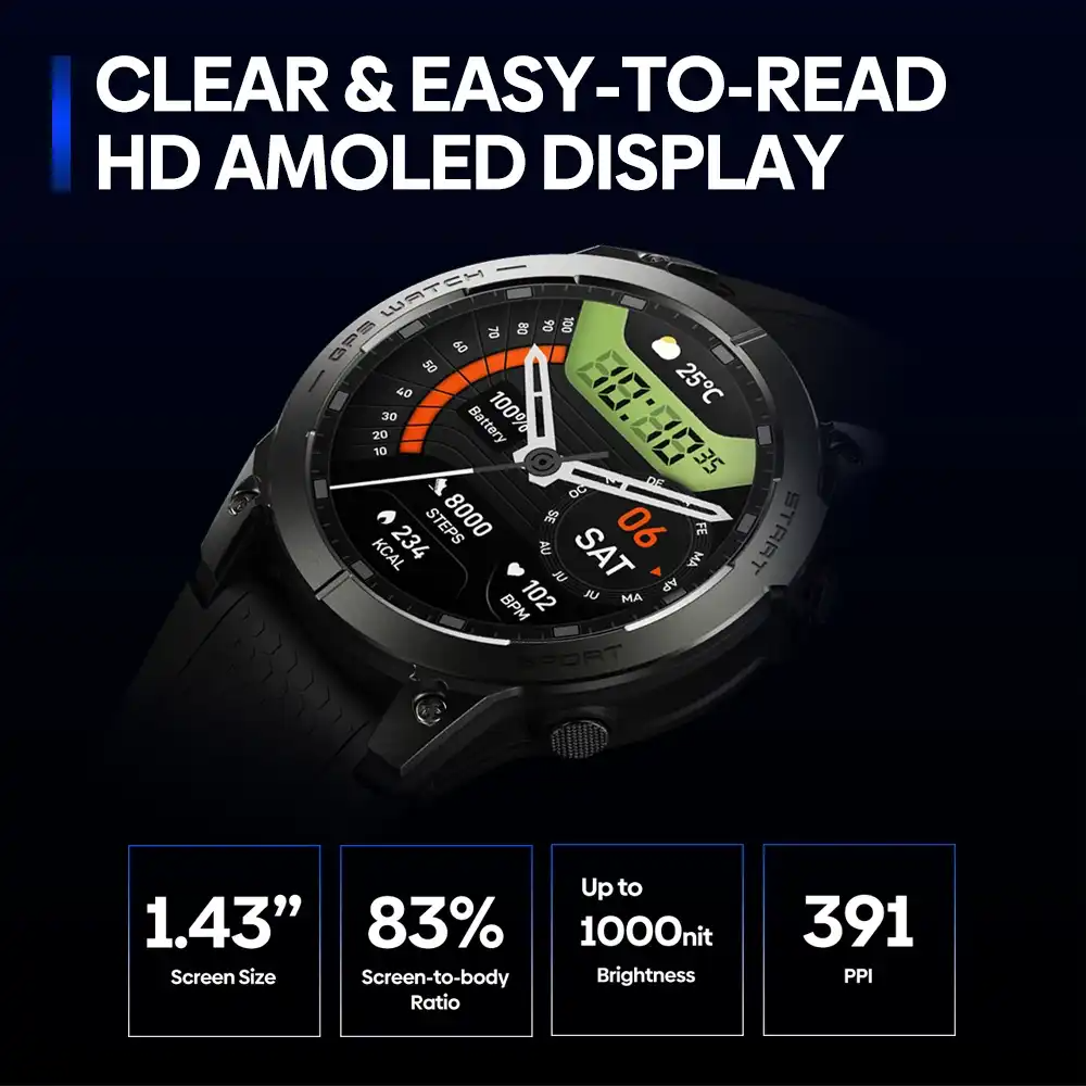 Zeblaze Stratos 3 Pro Smart Watch With GPS