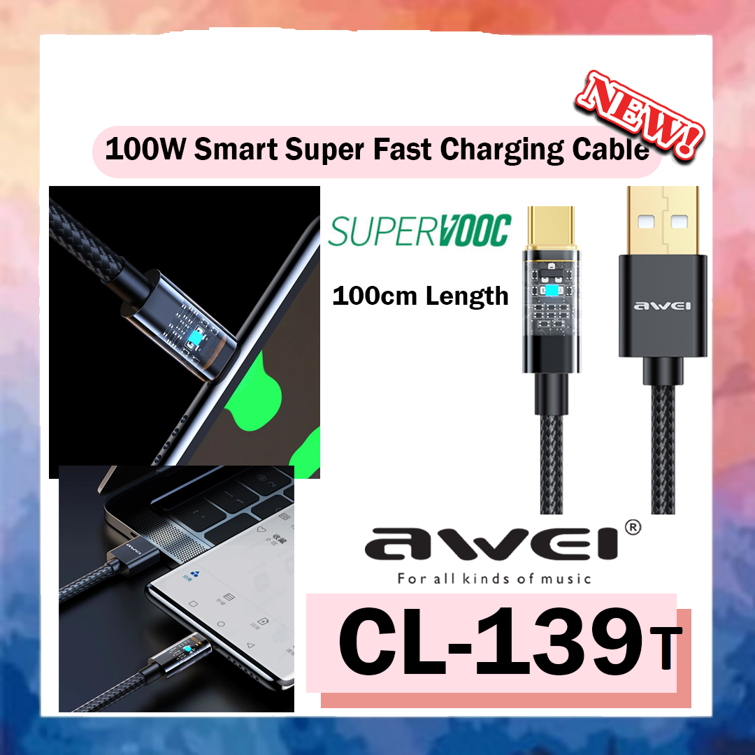 Awei CL-139T Smart 100W Fast Charging Cable