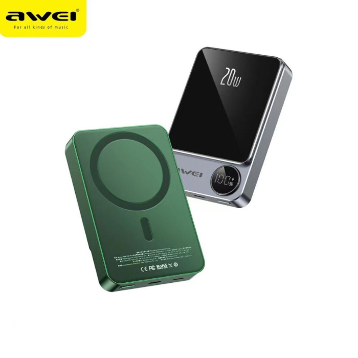 Awei P39K 10000mah 20W PD Wireless Magnetic PowerBank