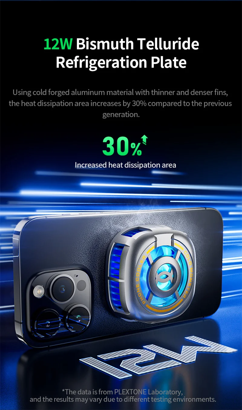 PLEXTONE EX2 Ultra RGB Magnetic Radiator Phone Cooler
