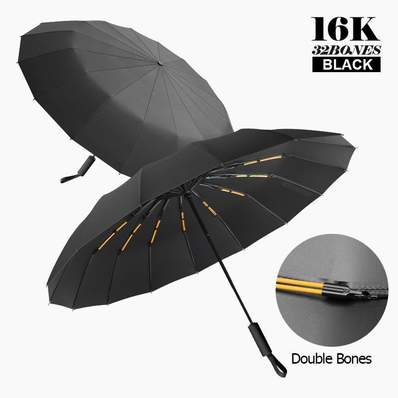 Fully Automatic 16 Rib Strong Wind Resistant Folding Umbrella