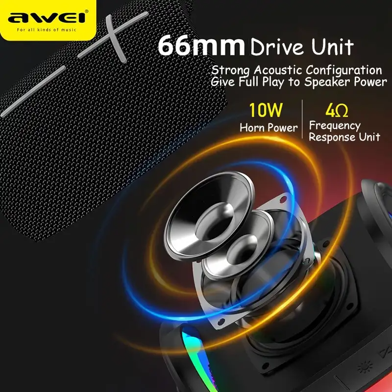 Awei Y525 Bluetooth Speaker RGB Light