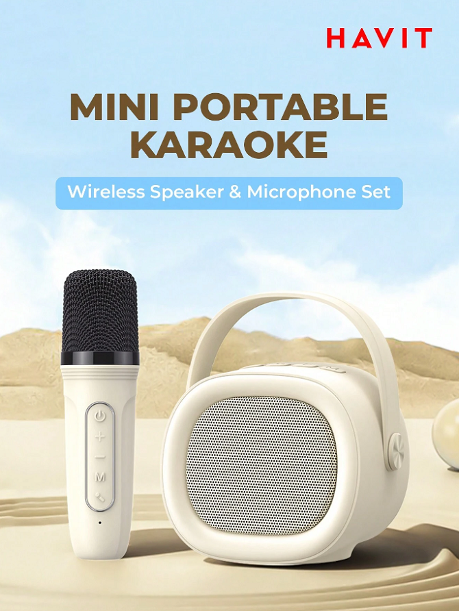 Havit SK819BT Mini Portable Karaoke Bluetooth Microphone Wireless Speake