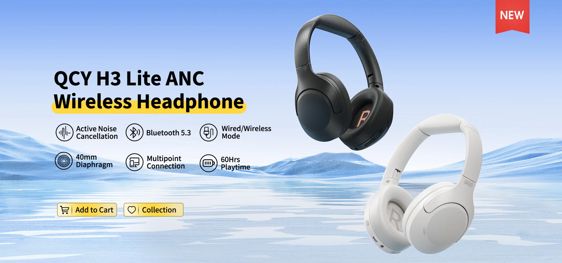 QCY H3 Lite ANC Wireless Headphone