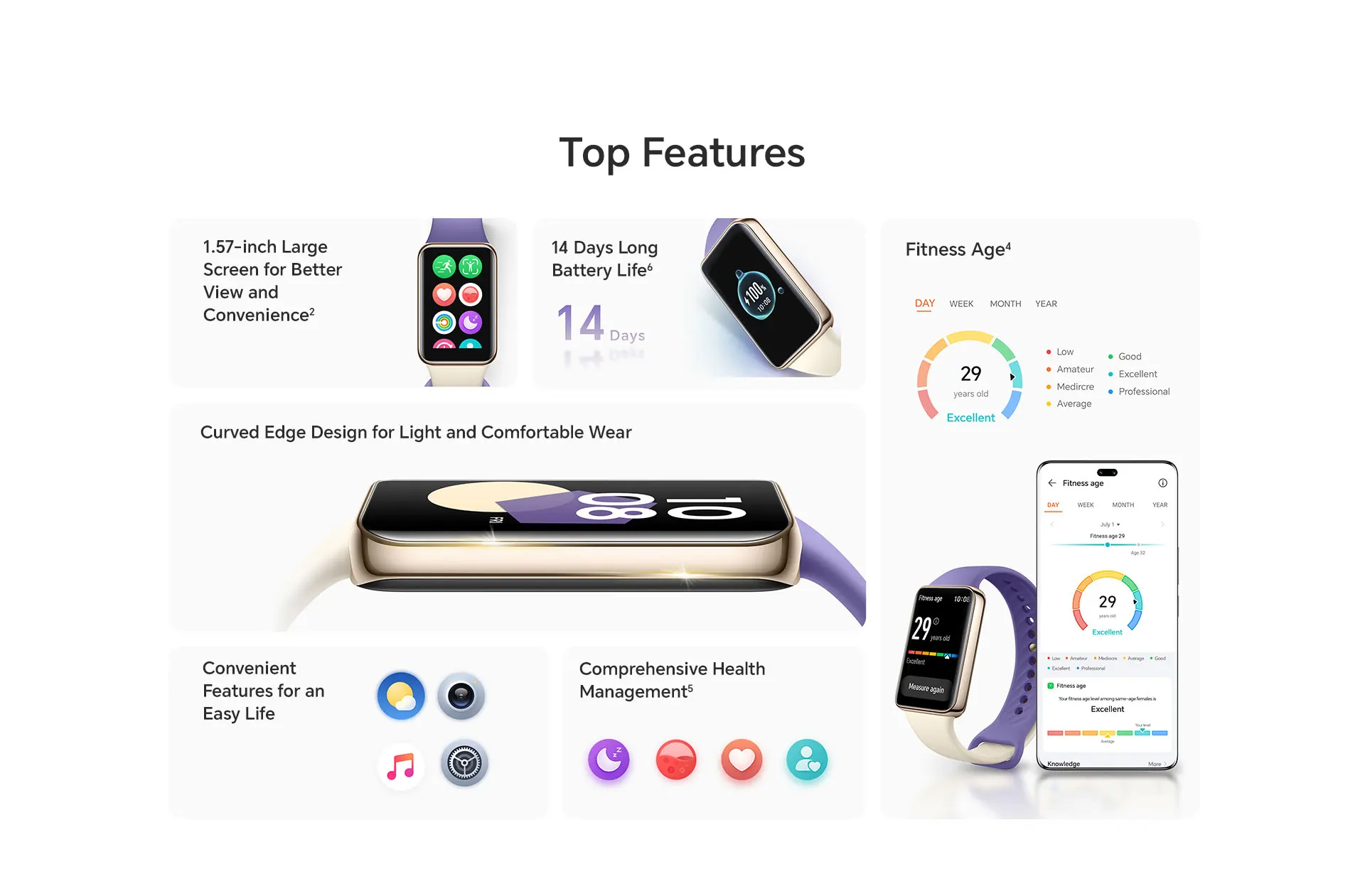 Huawei Honor Band 9 Smart Fitness Tracker 60hz Curved Display