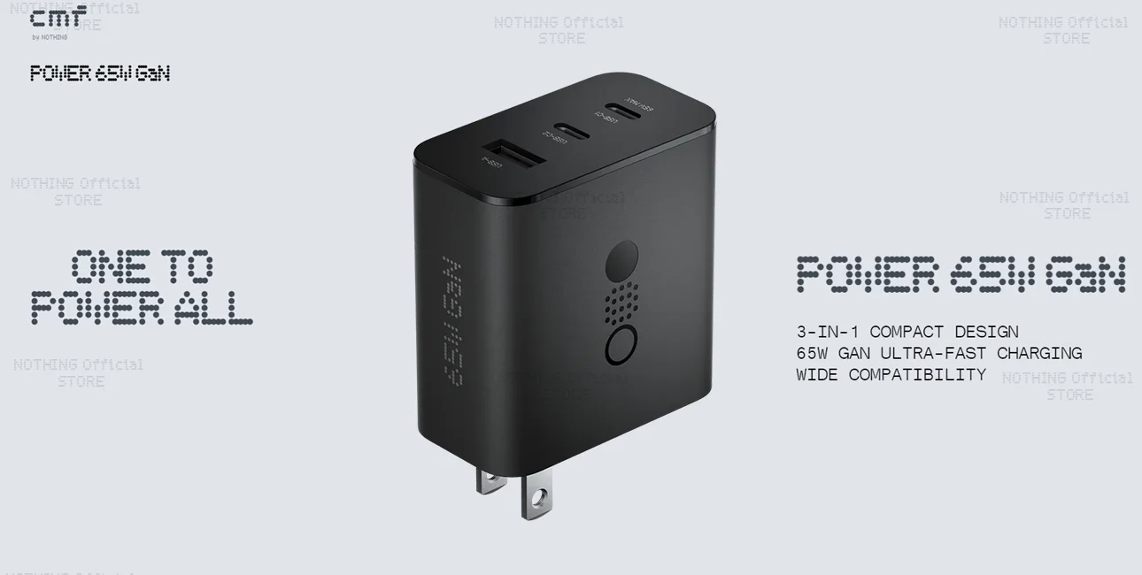 CMF By Nothing 65W GaN Charger Three Port