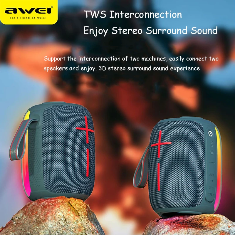 Awei Y525 Bluetooth Speaker RGB Light