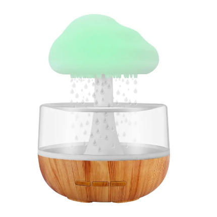 Rain Cloud Night Light Humidifier with Raining Water Drop Sound Oil Diffuser for Bedroom