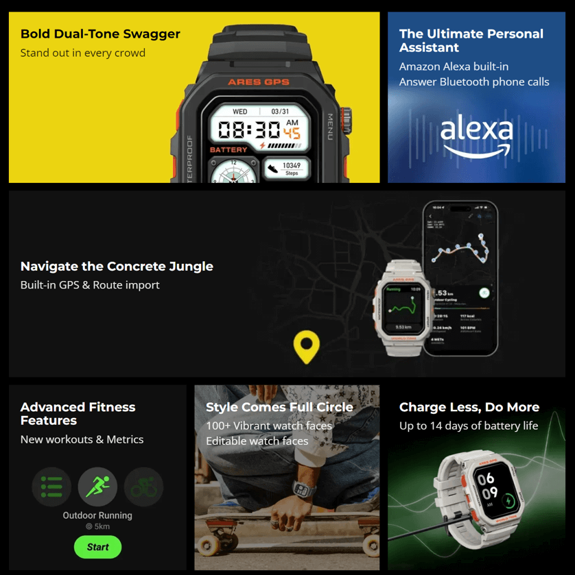 Zeblaze Ares GPS Smart Watch