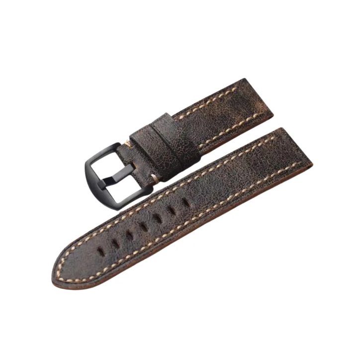 Luxury Handmade Genuine Leather Watch Strap 22mm