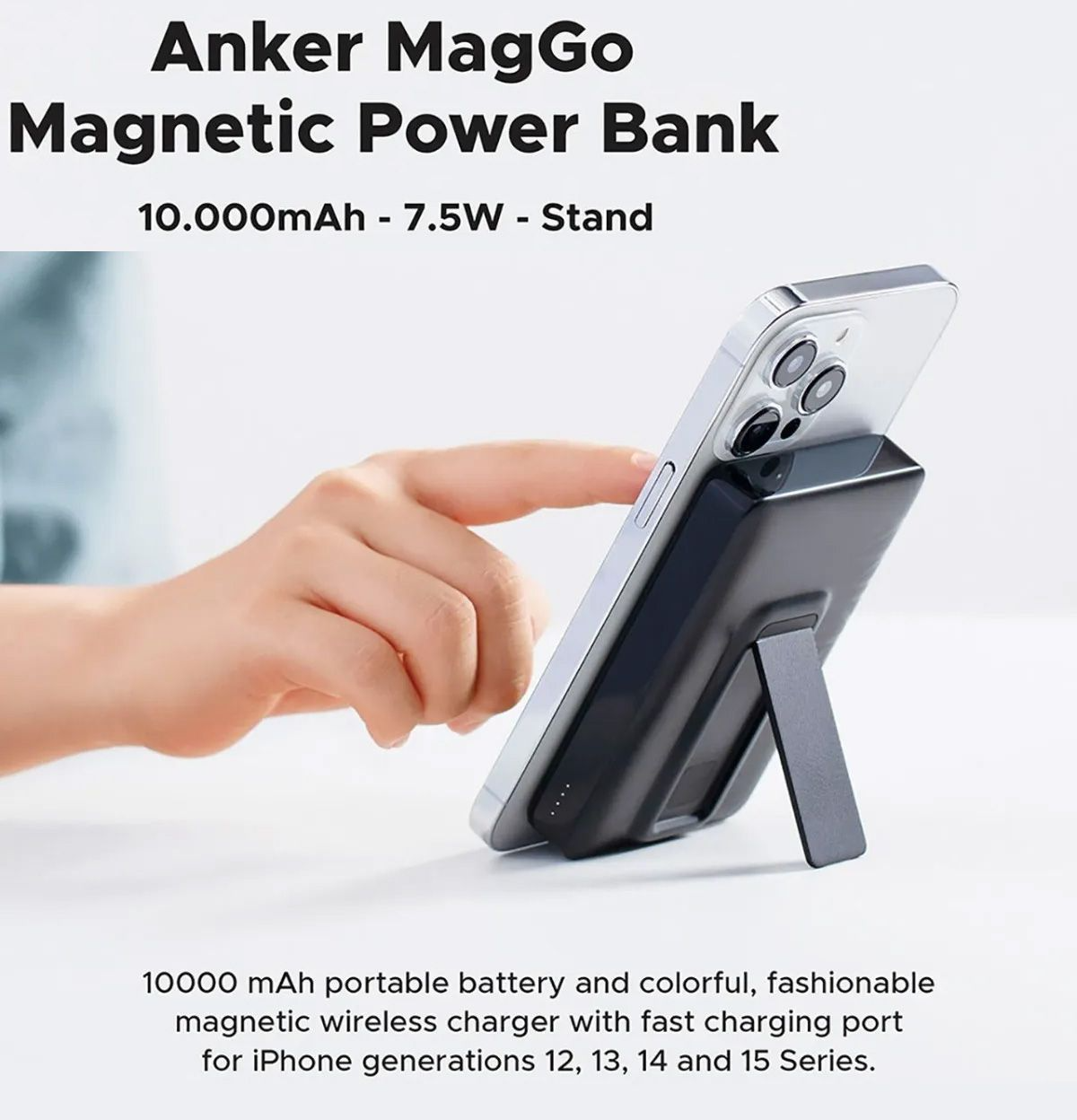 Anker Maggo 333 Magnetic Wireless Charging 10000mAh Magsafe Power Bank (A1652)