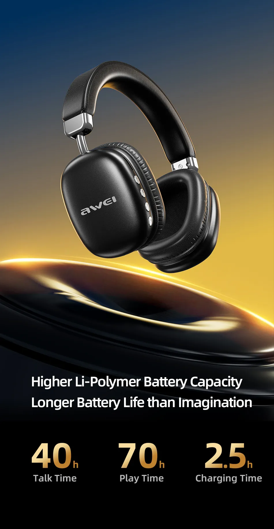 Awei AT7 Bluetooth Headphone