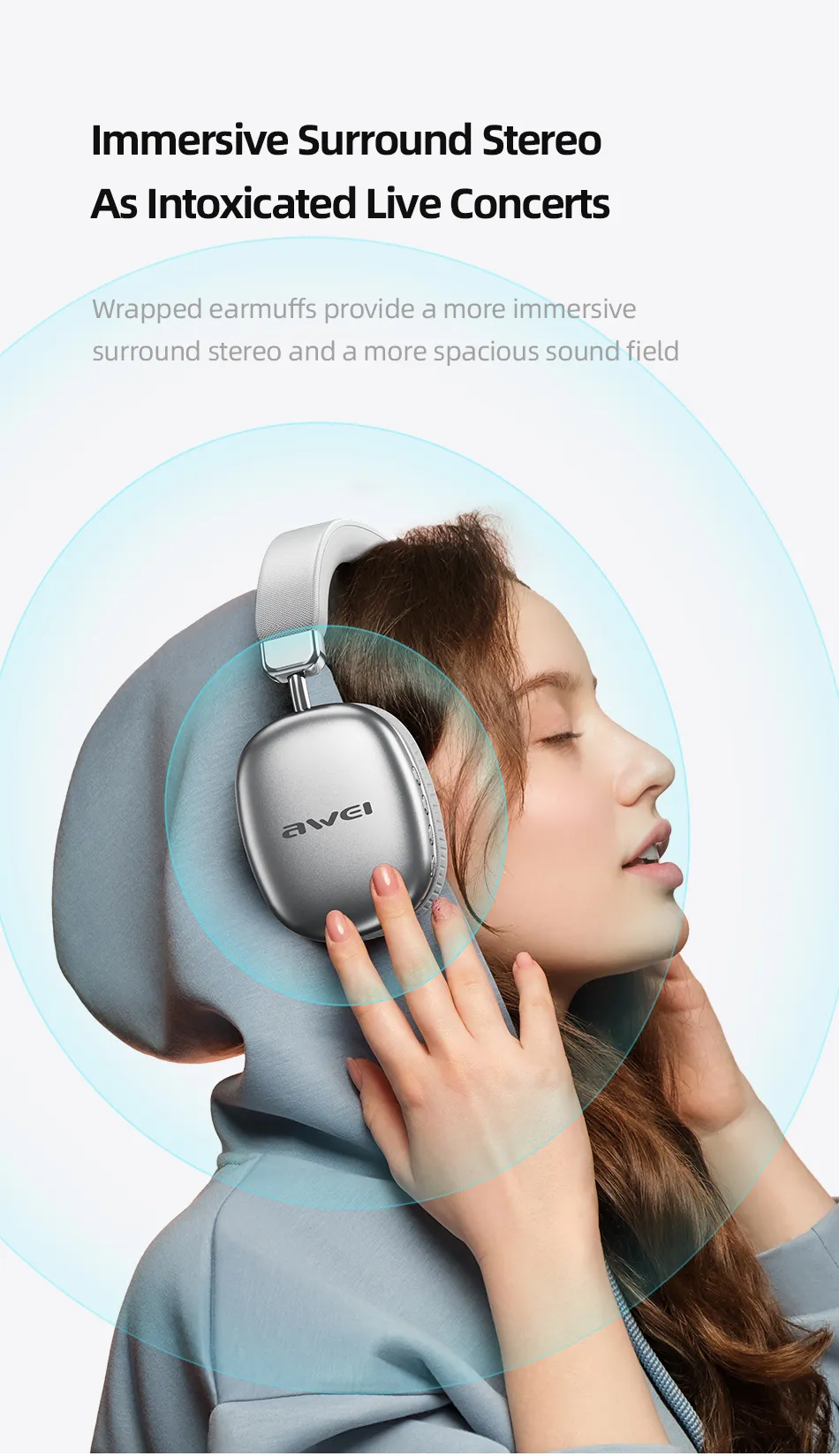 Awei AT7 Bluetooth Headphone 5