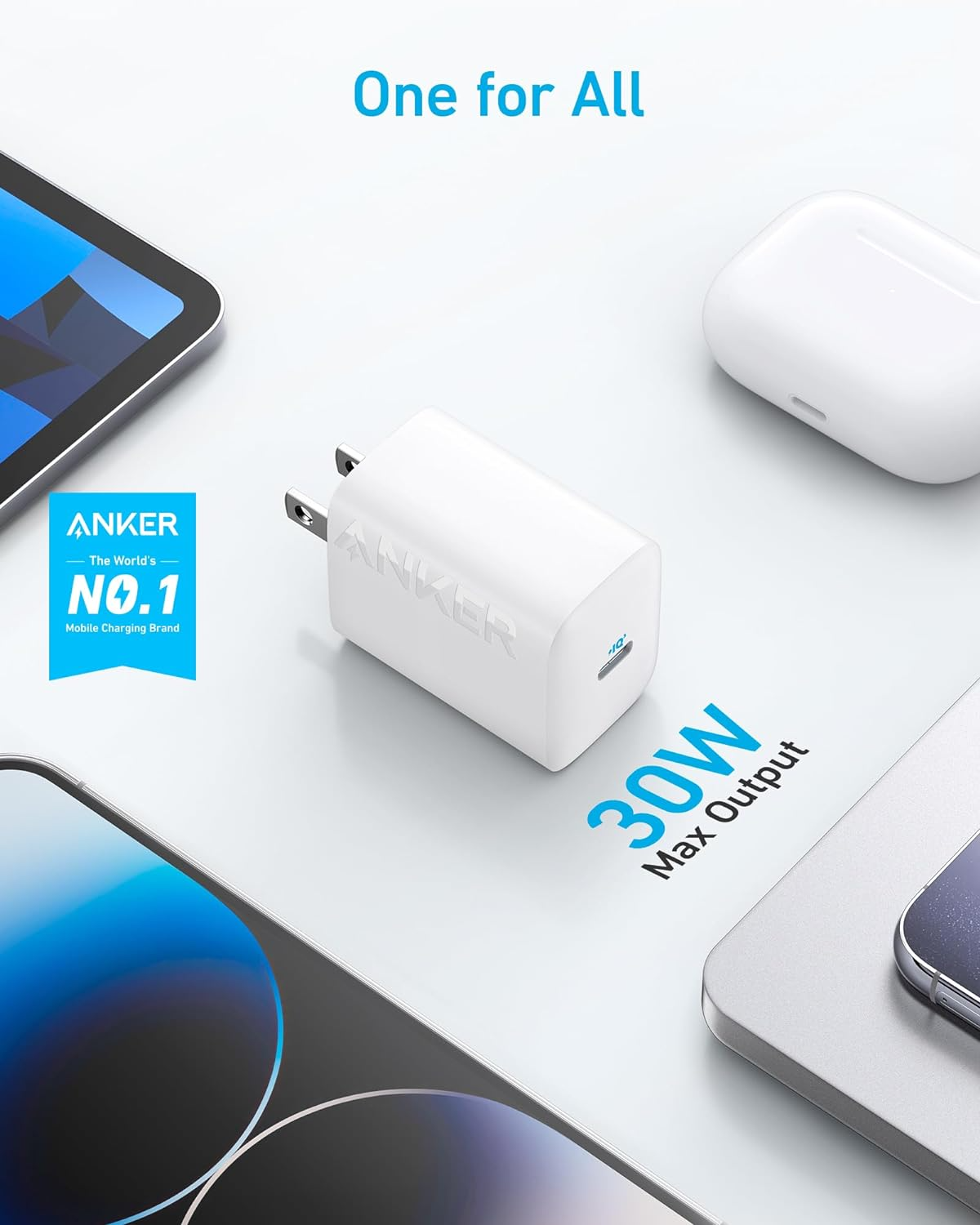 Anker 312 Charger (30W) with USB-C to USB-C Cable – B2640