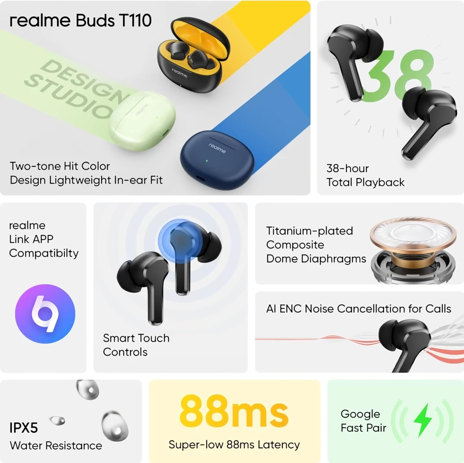 Realme Buds T110 Earbuds