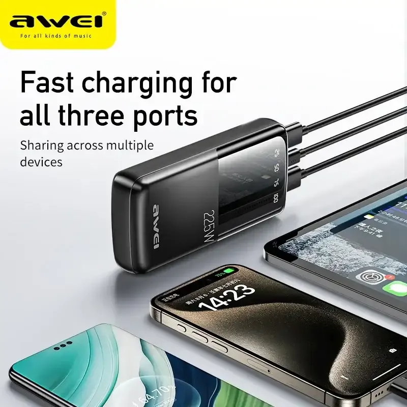 Awei P13K 22.5W Powerbank 20000mah Fast Charging