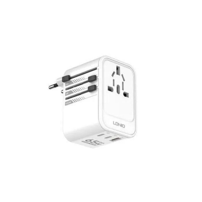 LDNIO Z6 3 USB Ports 65W GaN Travel Adapter