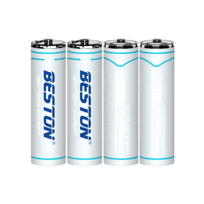 Beston AAA Lithium Rechargeable Battery Type-C Charging Port (4Pcs Pack)