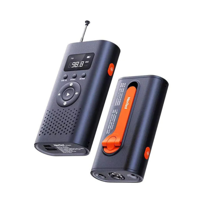 NexTool 6 In 1 Emergency Radio Hand Crank Portable Weather Radio with 4500mAh Power Bank