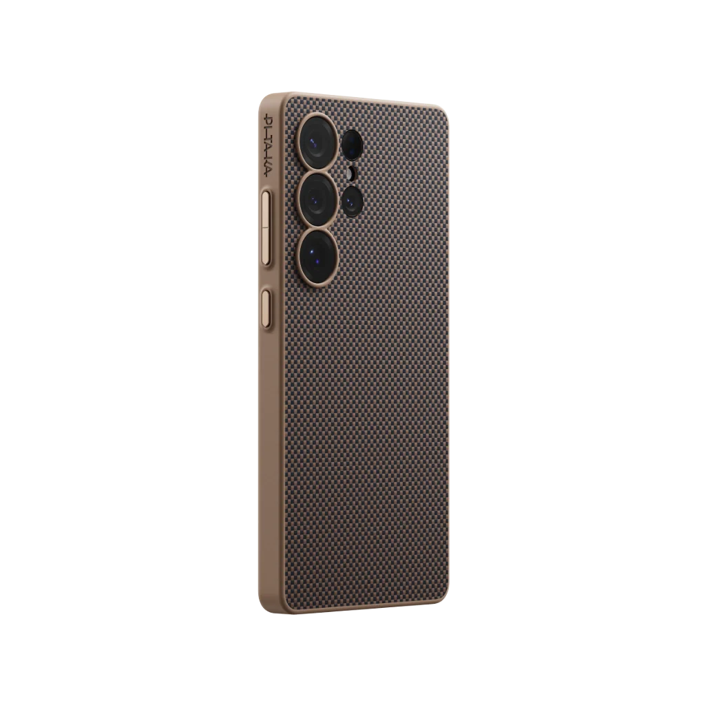 PITAKA-PinButton-Case-for-Samsung-Galaxy-S25-Ultra PITAKA PinButton Case for Samsung Galaxy S25 Ultra – Black/Gold