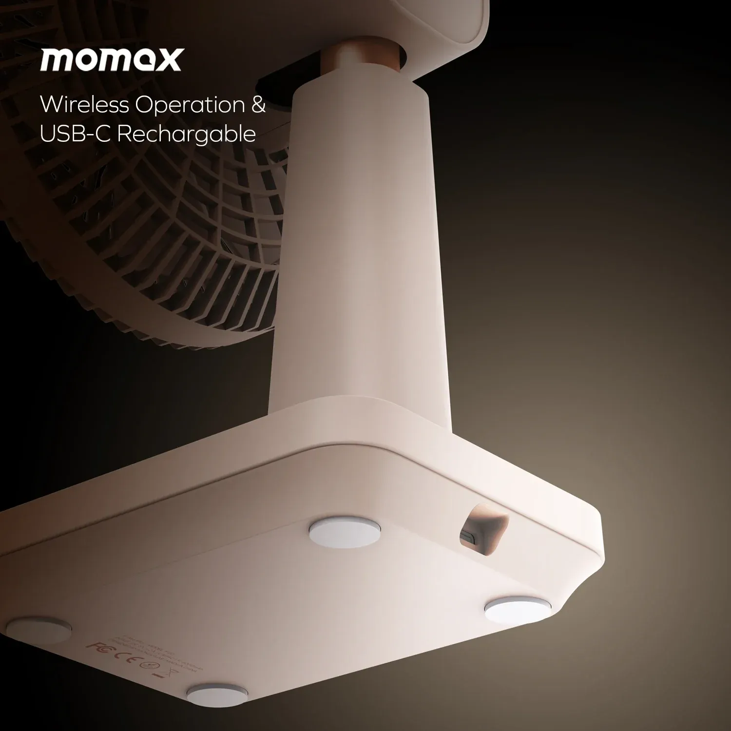 Momax 1°Pod Desktop Wireless Ultra Quiet Mini Fan
