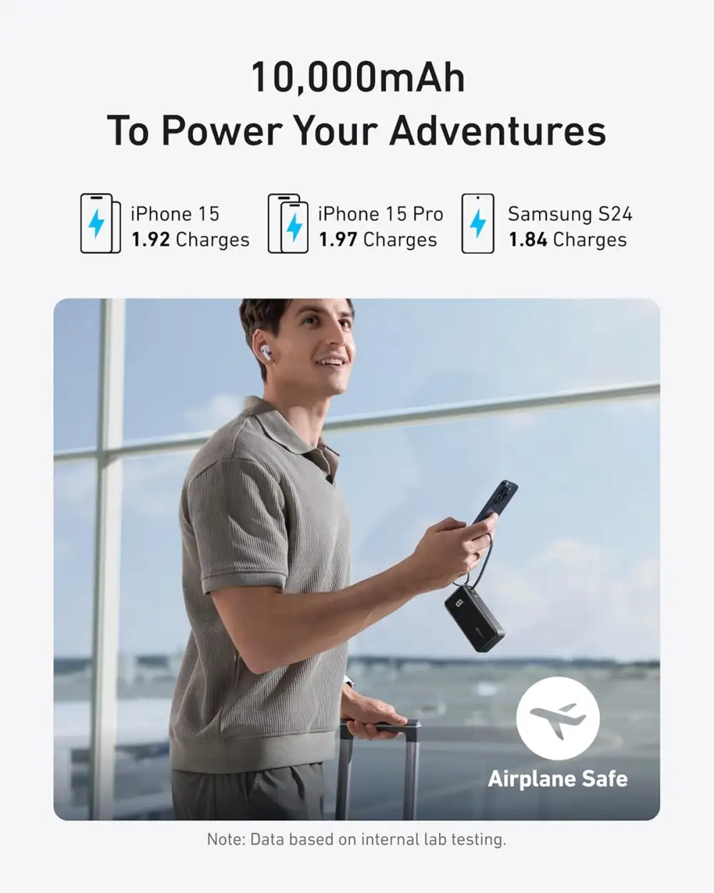 Anker 10000mAh 30W Fusion Power Bank with Built-in USB-C Cable (A1637) 3 Anker 10000mAh 30W Fusion Power Bank with Built-in USB-C Cable (A1637)