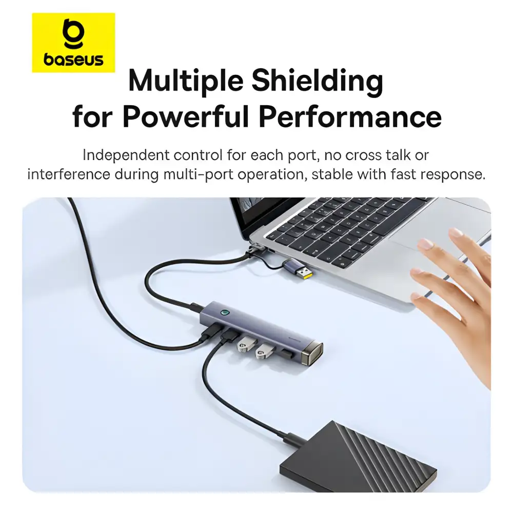 Baseus UltraJoy Series 4-Port HUB 10GBPS Data Transfer
