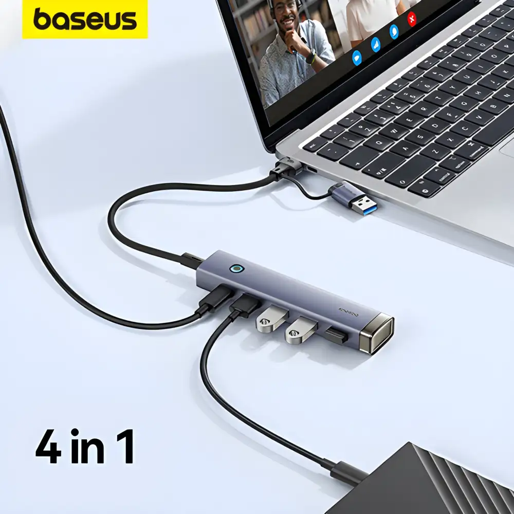 Baseus UltraJoy Series 4-Port HUB 10GBPS Data Transfer 2 Baseus UltraJoy Series 4-Port HUB 10GBPS Data Transfer