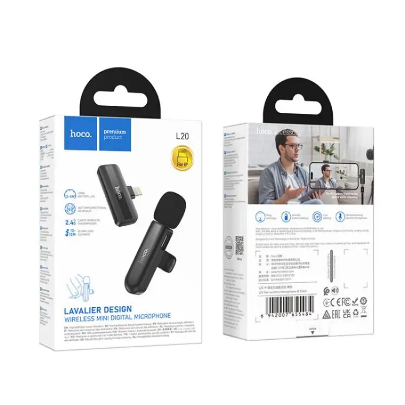 Hoco L20 Fair Lavalier Wireless Microphone