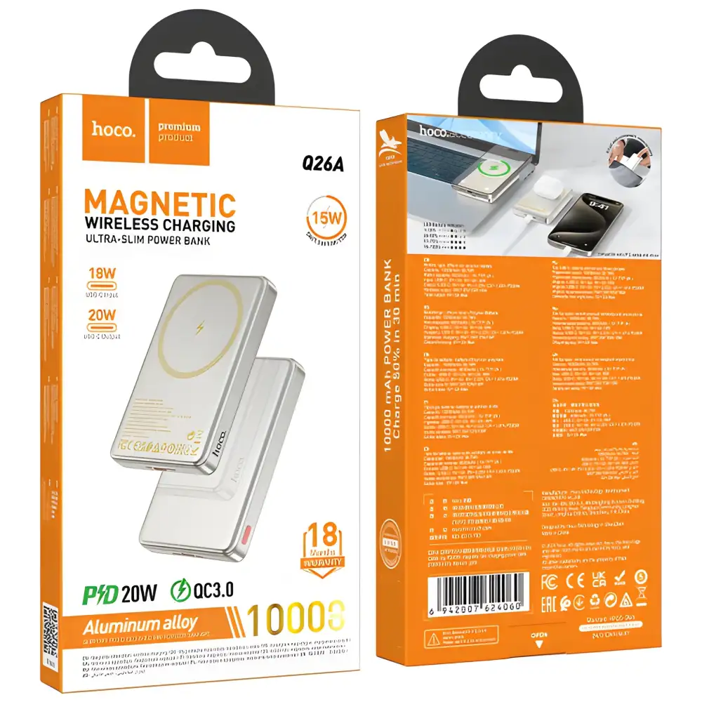 Hoco Q26A Megintic 10000 mAh Wireless Power Bank