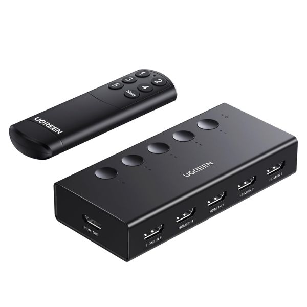 UGREEN-CM568-90512-5-In-1-Out-HDMI-Switch UGREEN CM568 (90512) 5-In 1-Out HDMI Switch